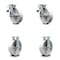 Service Caster 8 Inch Semi Steel Caster Set with Roller Bearing 2 Brakes 2 Rigid SCC-TTL30S820-SSR-2-R-2 - alternate 1